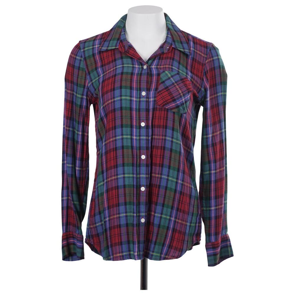 GAP Shirt XS Multicolor Flannel Long Sleeve Button Up Cotton Blend Casual
